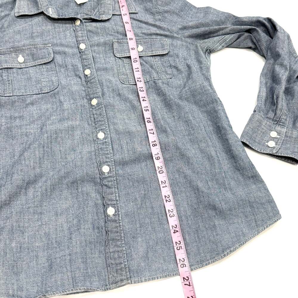 J. Crew The Perfect Shirt Chambray Button Down Long Sleeve Shirt - Picture 6 of 7